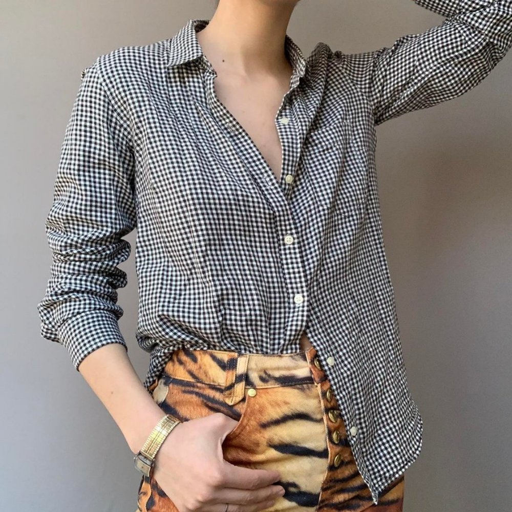 Simple Checkered Button Up - image 3